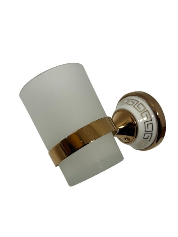 ACCESORIOS BAÑO ORO ROSA PORCELANA