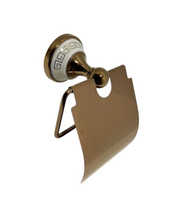 ACCESORIOS BAÑO ORO ROSA PORCELANA