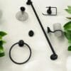 ACCESORIOS BAÑO NEGRO 1300 PROMOCIÓN