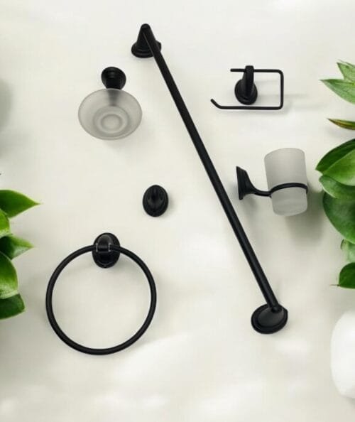 ACCESORIOS BAÑO NEGRO 1300 PROMOCIÓN
