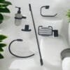 ACCESORIOS BAÑO NEGRO PLANO